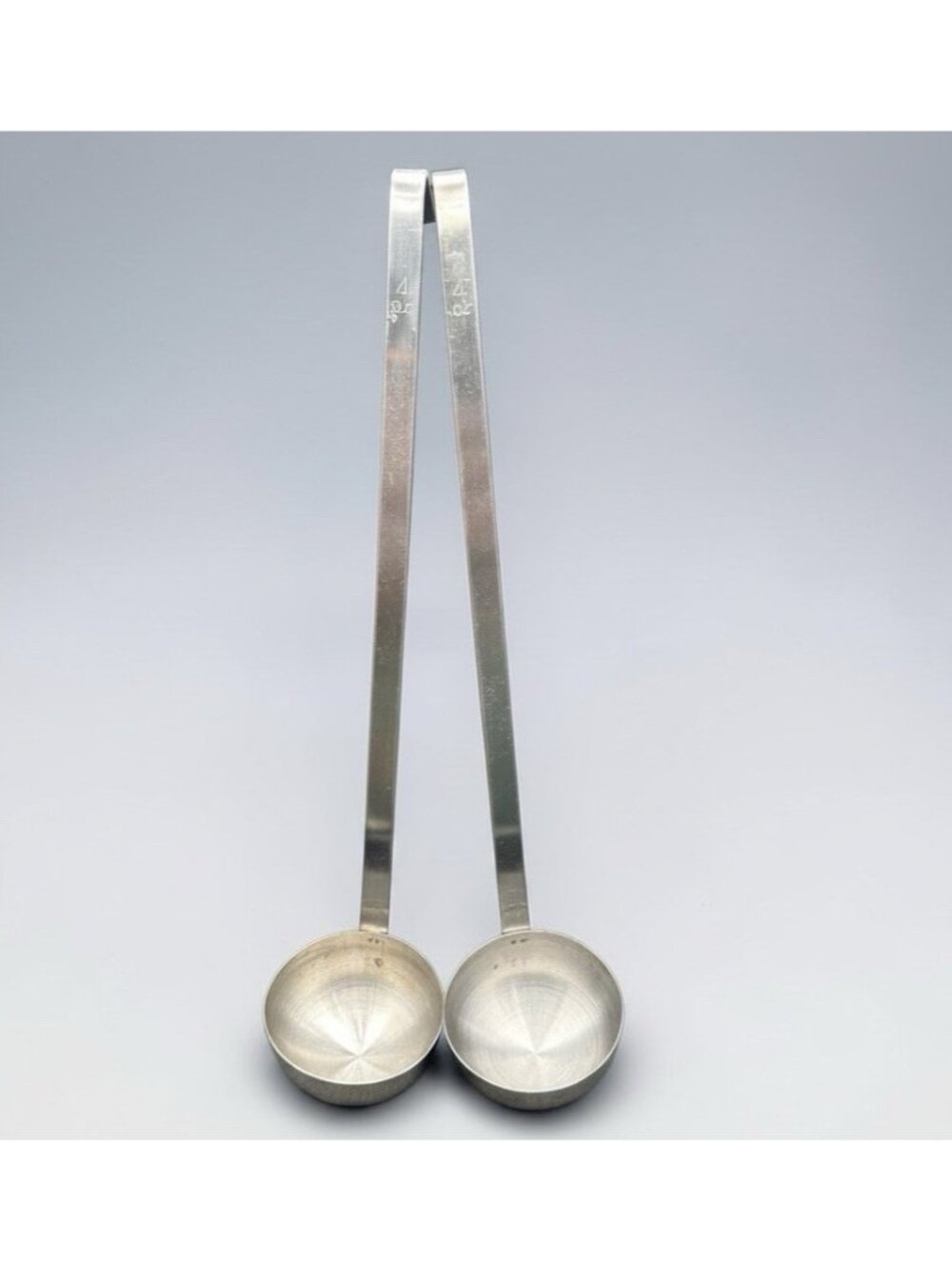 Vintage Stainless Steel 4 oz Ladle Set 2 Commercial Restaurant Japan Hook Capco